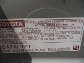 2008 Toyota Camry Hybrid Silver 2.4L AT #Z23297
